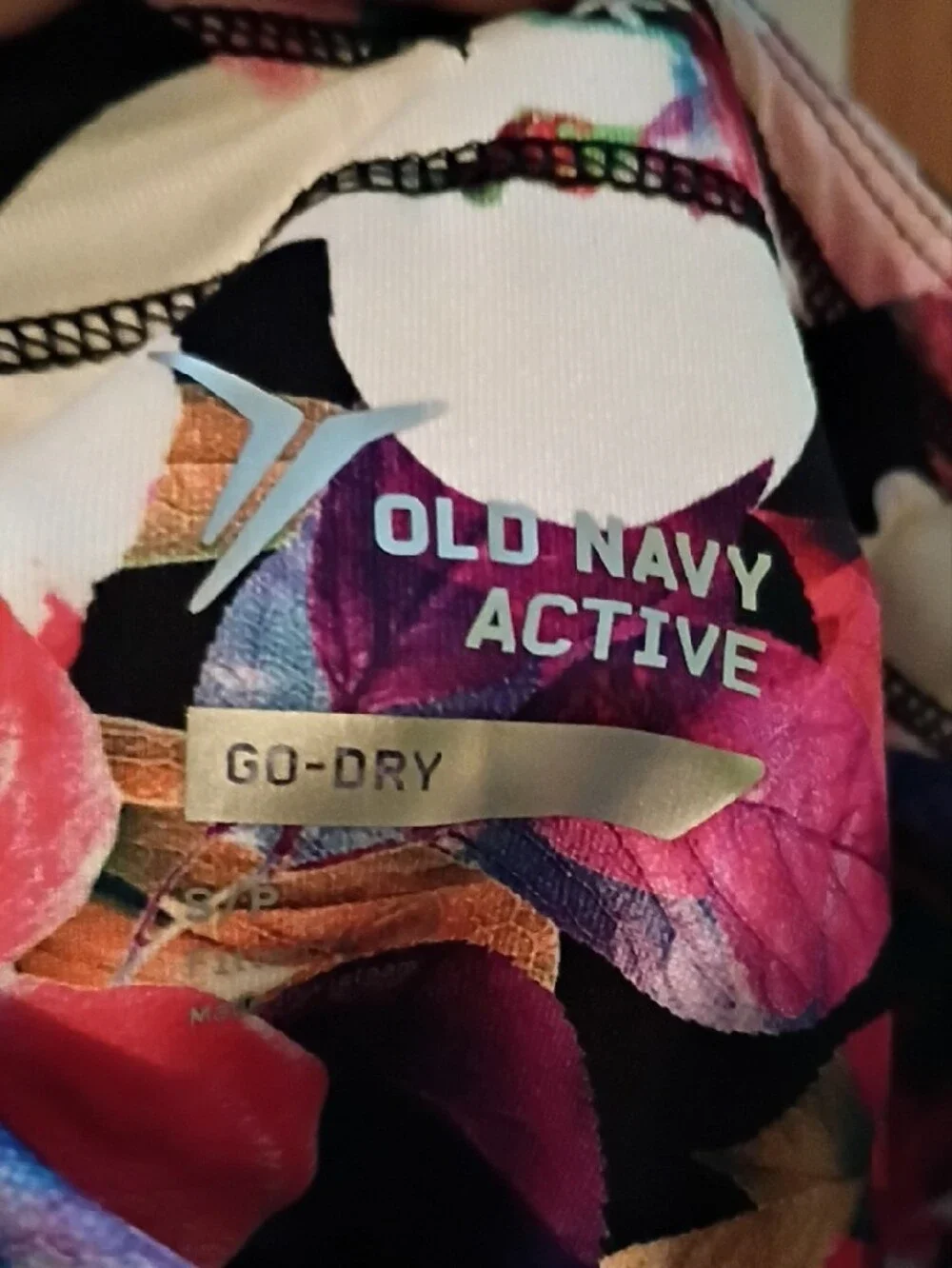 Old Navy Black Floral Print Kids Leggings with Multi Colors